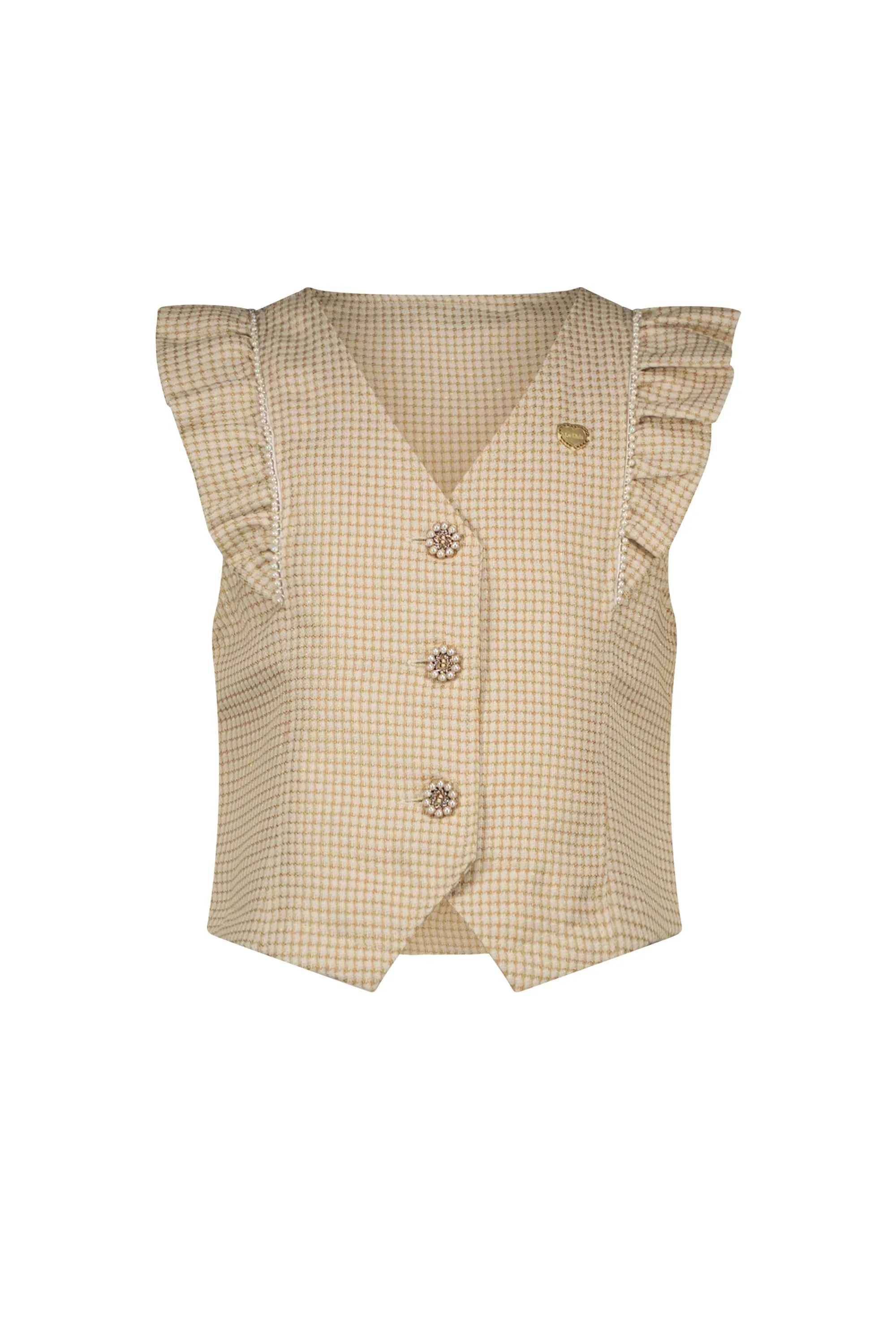 ♥ ELIZE ♥ tweed-look gilet *Fête du Champagne*