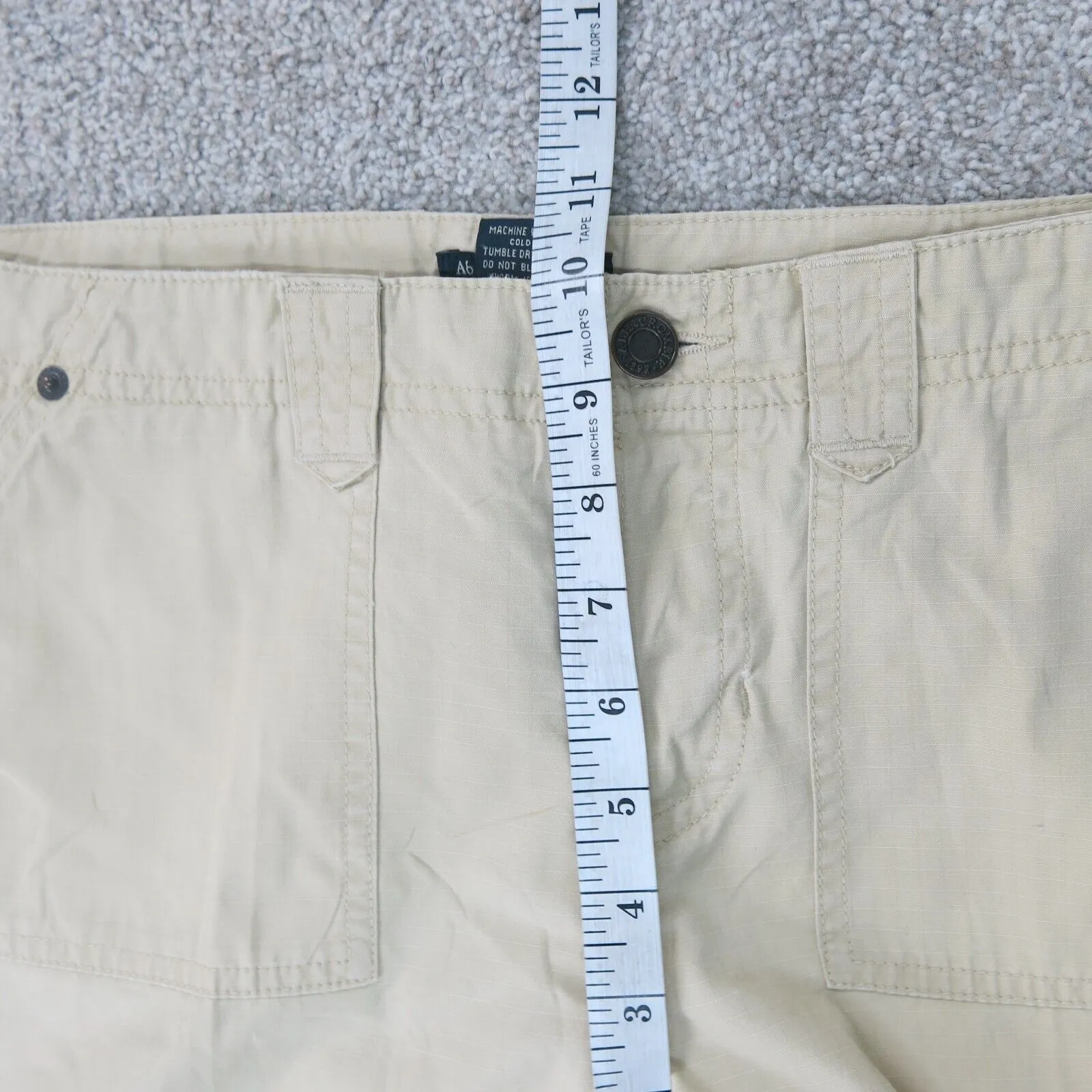 Abercrombie & Fitch Womens Pant Straight Leg 100% Cotton Pockets Tan Size 10