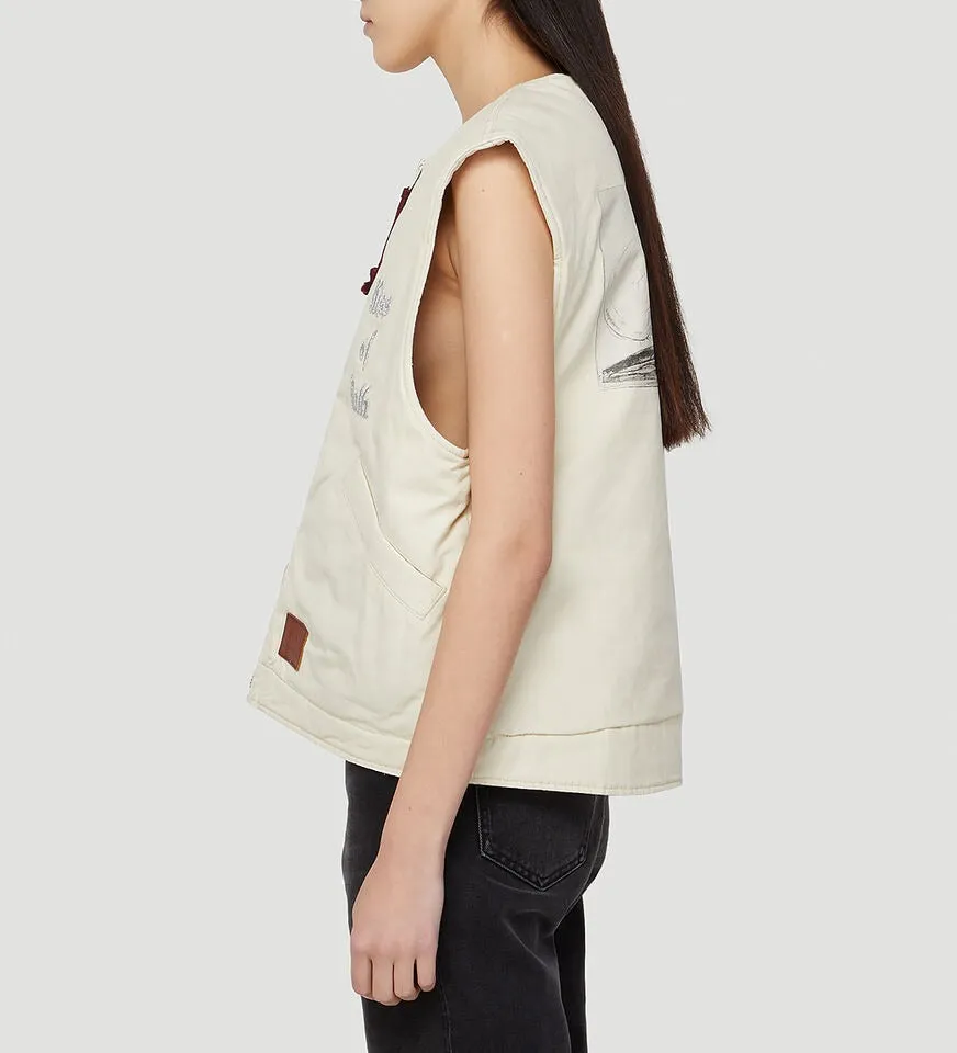 Acne Studios Slogan Embroidered Gilet