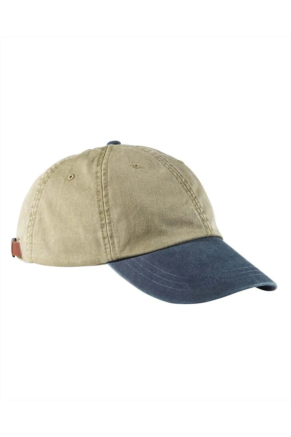 Adams Mens Adjustable Hat - Khaki Brown/Navy Blue