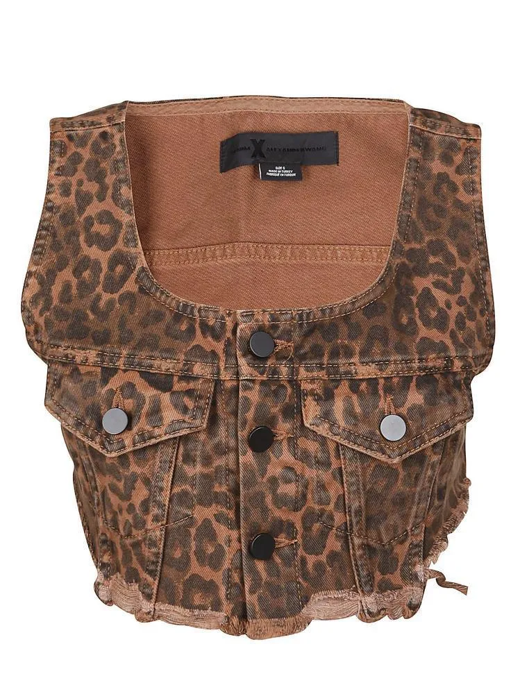 Alexander Wang Leopard Print Gilet