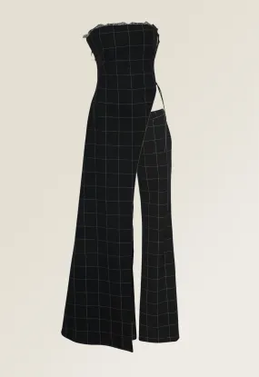 Asymmetric top & pants