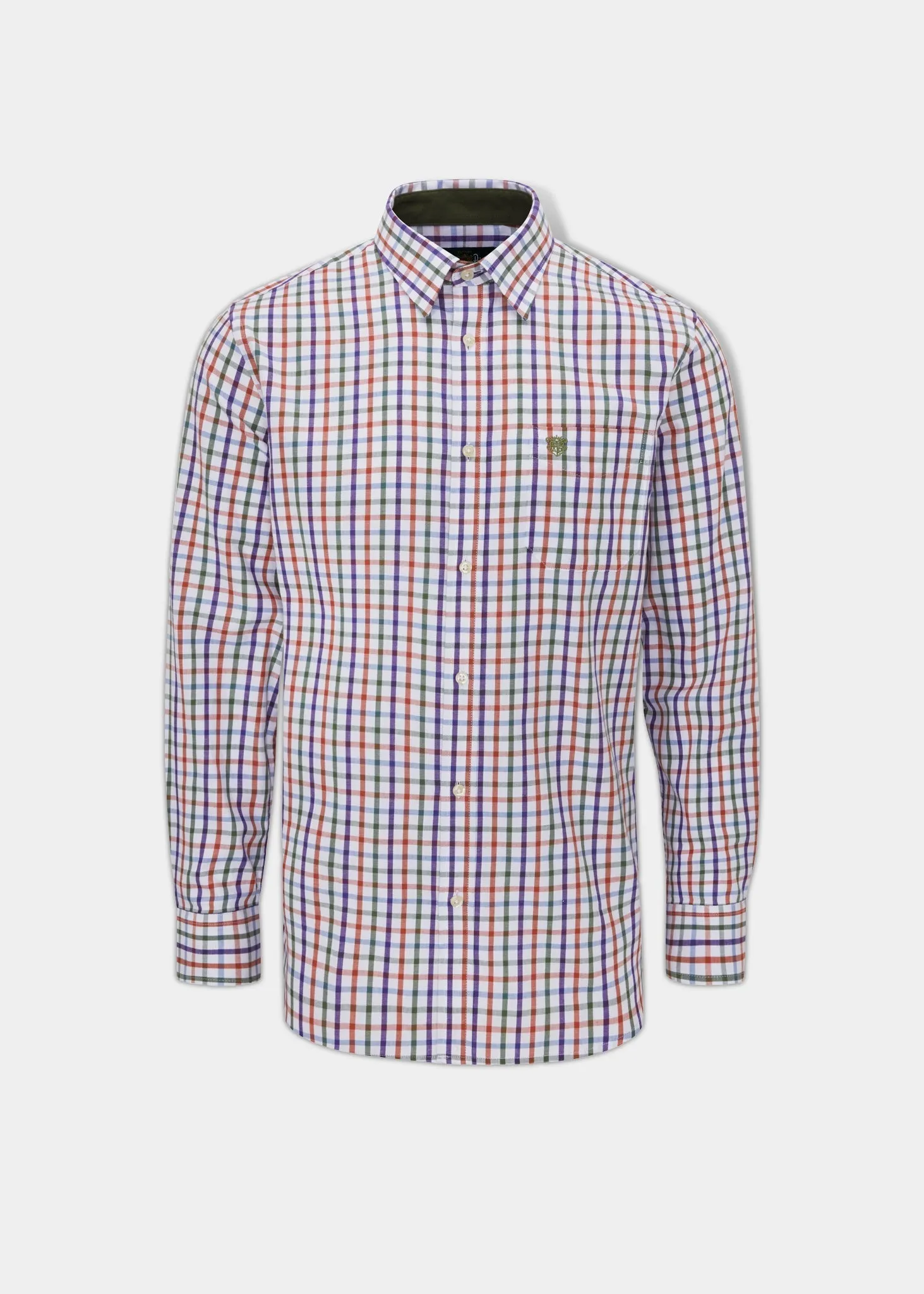 Aylesbury Men's Check Shirt In Rust - Regular Fit