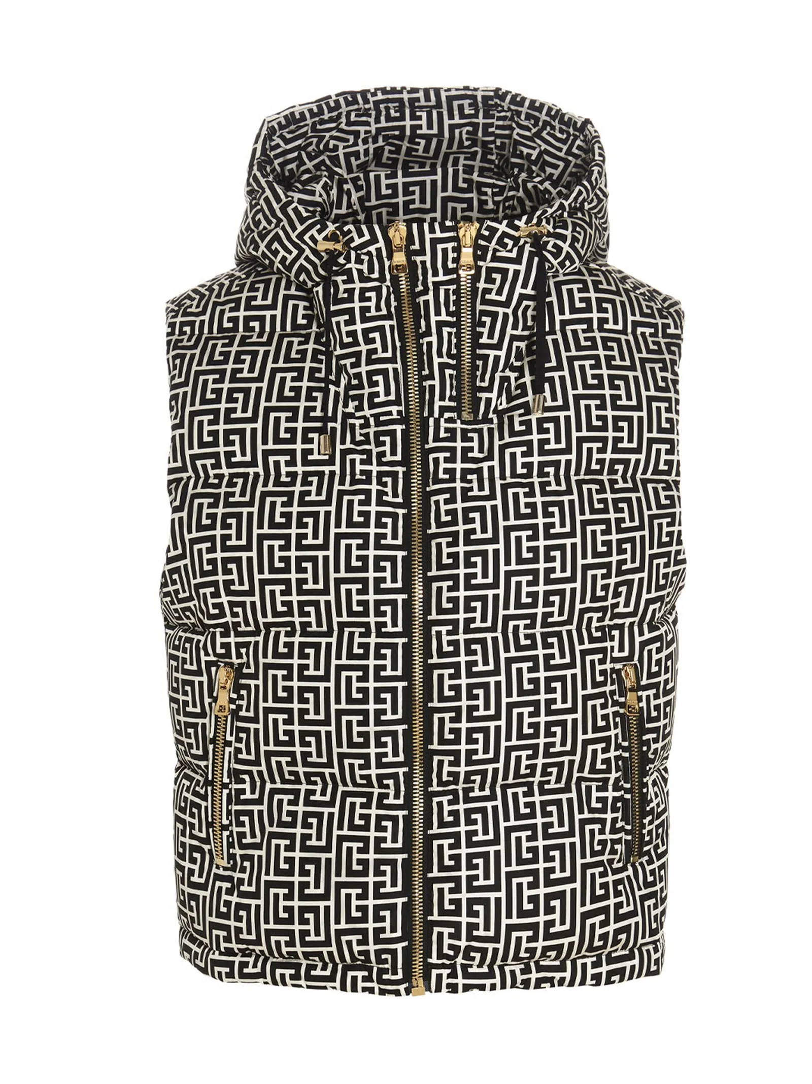 Balmain Monogram Pattern Padded Gilet