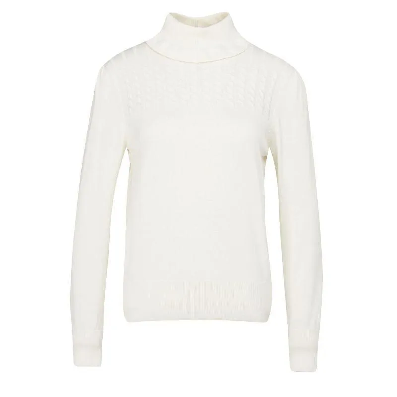 Barbour Scarlet Ladies Roll Neck - Cream