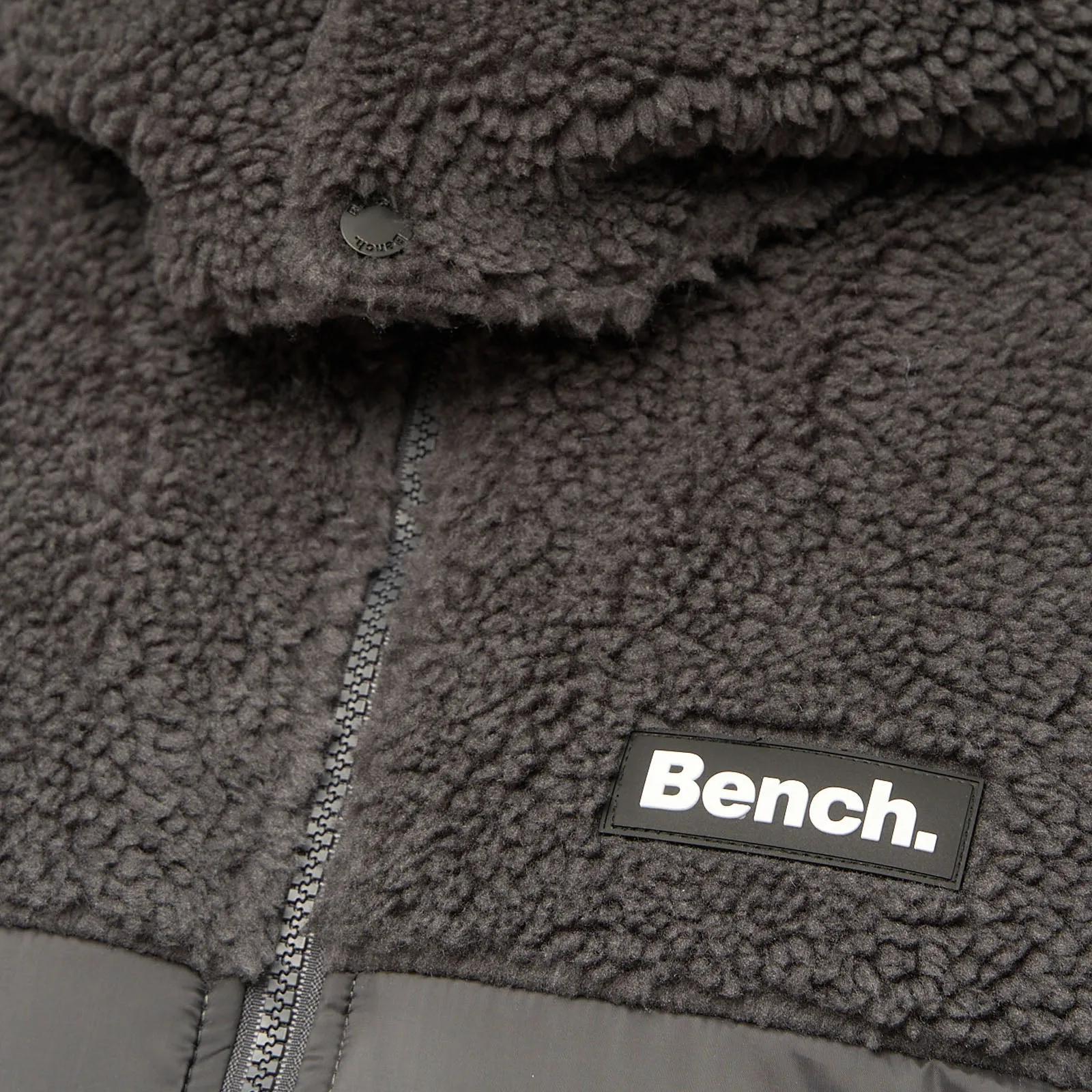 Bench Mens Detta Padded Contrast Sherpa Hooded Jacket