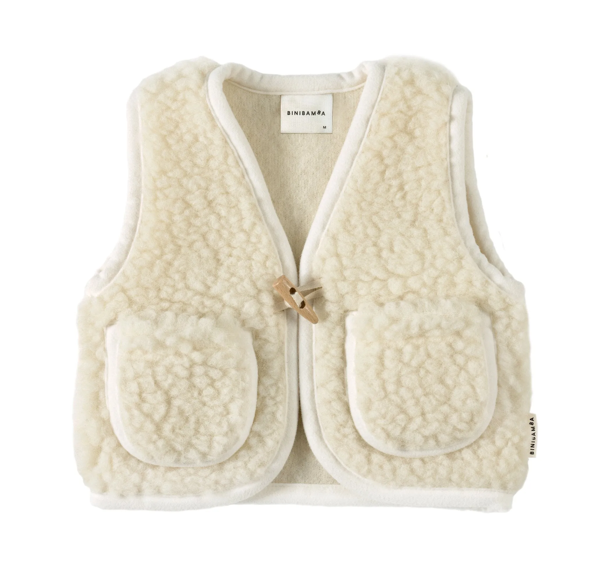 Binibamba Merino Wool Gilet Milk