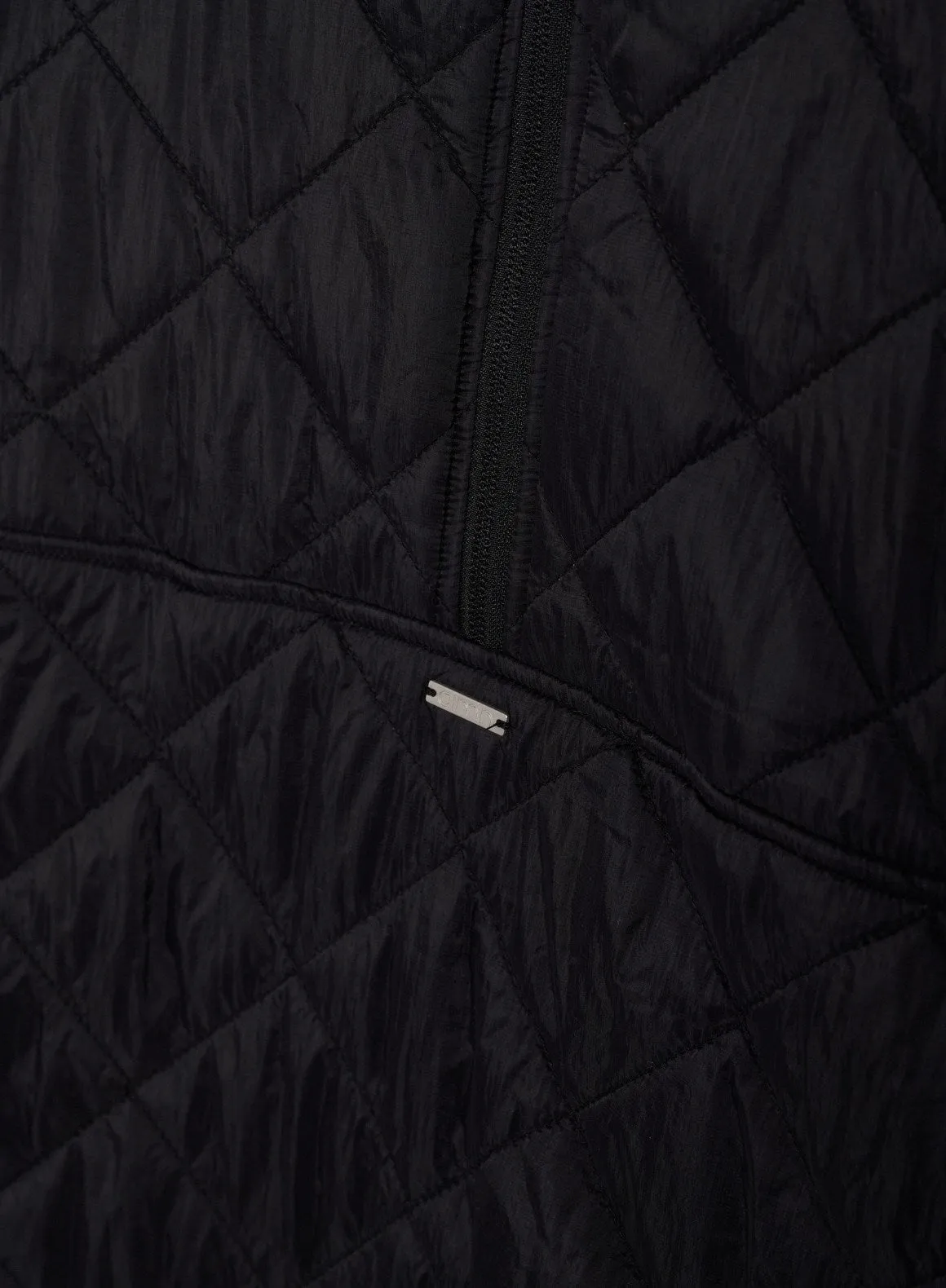 Black Oversized Quilted Anorak