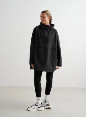 Black Waterproof Oversized Anorak