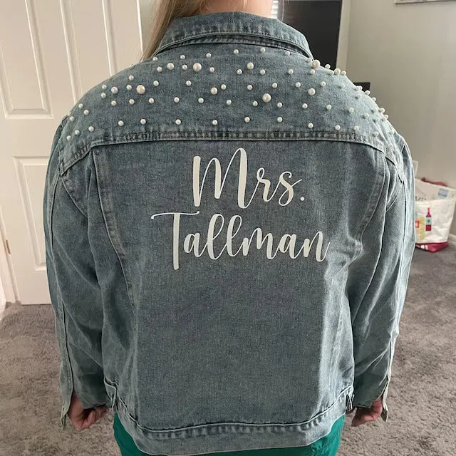 (Blue Pearl) Bridal Denim Jacket