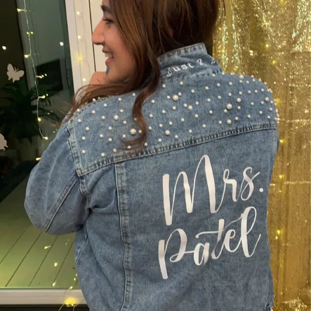 (Blue Pearl) Bridal Denim Jacket