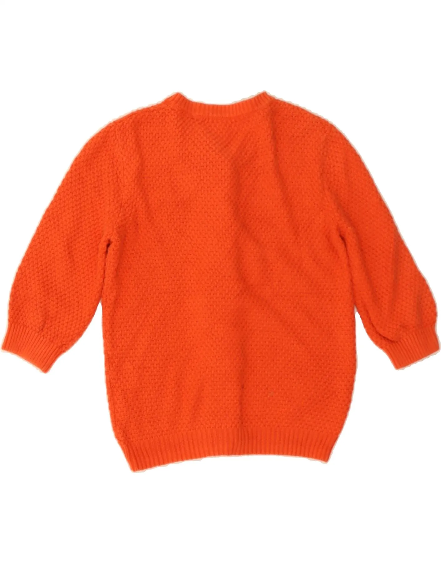 BODEN Womens Crop 3/4 Sleeve Cardigan Sweater UK 10 Small Orange Cotton