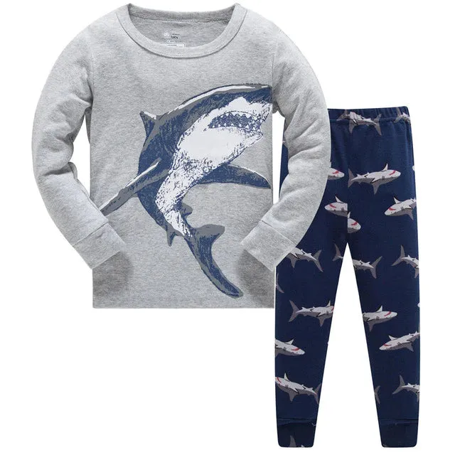 Boys Pyjamas: Shark Pattern (18 months -7 years)