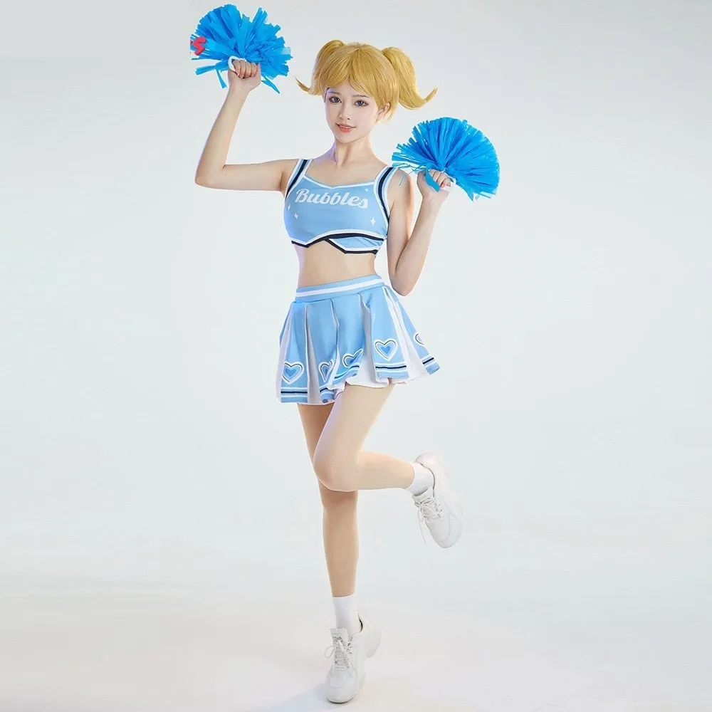 Bubbles Blue Cheerleader Costume Set