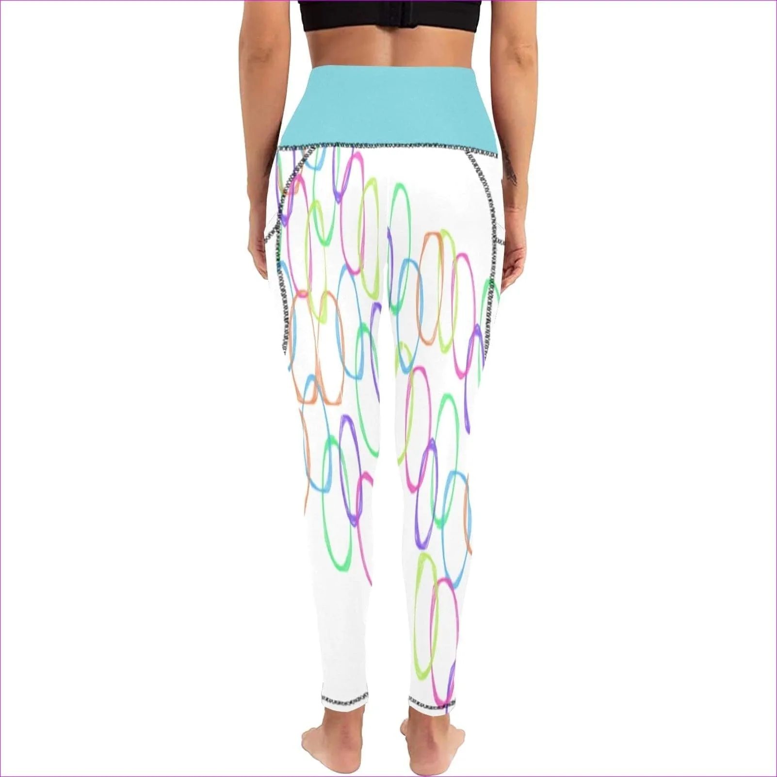 Bubbles High Waist Leggings with Pockets