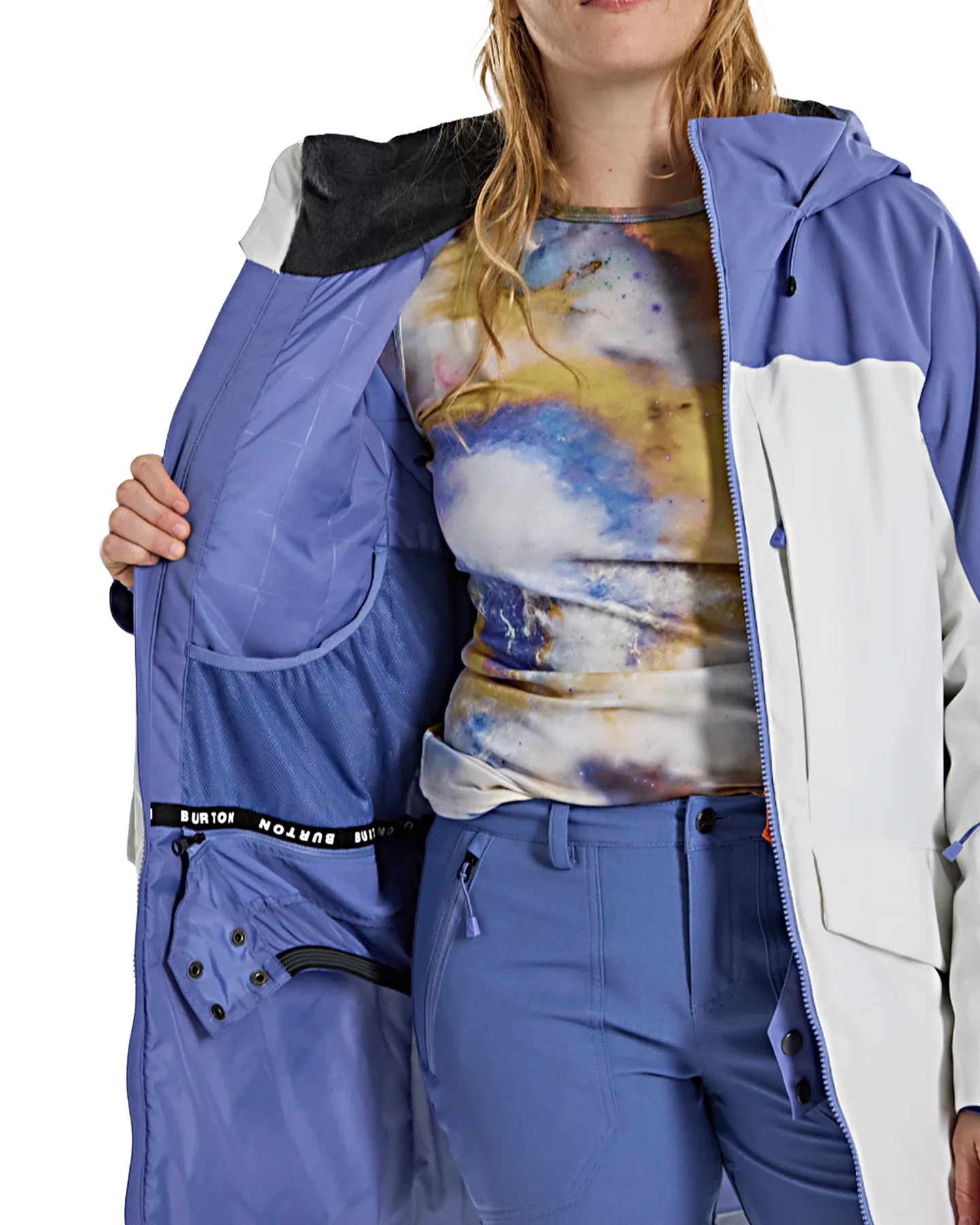 Burton Women's Prowess 2.0 2L Snow Jacket - Slate Blue/Stout White