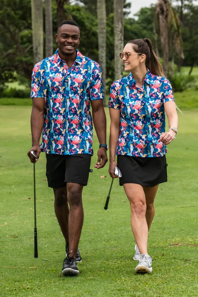 CA Ladies Funky Golf Shirt | Tropical Birds