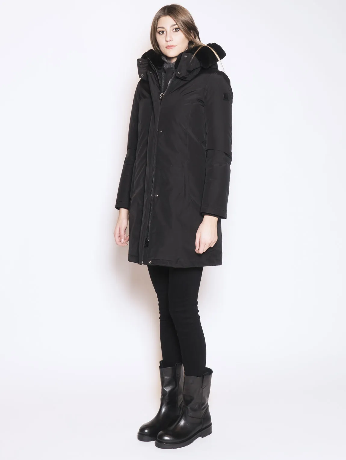 Cappotto imbottito in ramar Nero