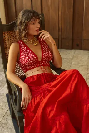 Carnival Red Crop-top