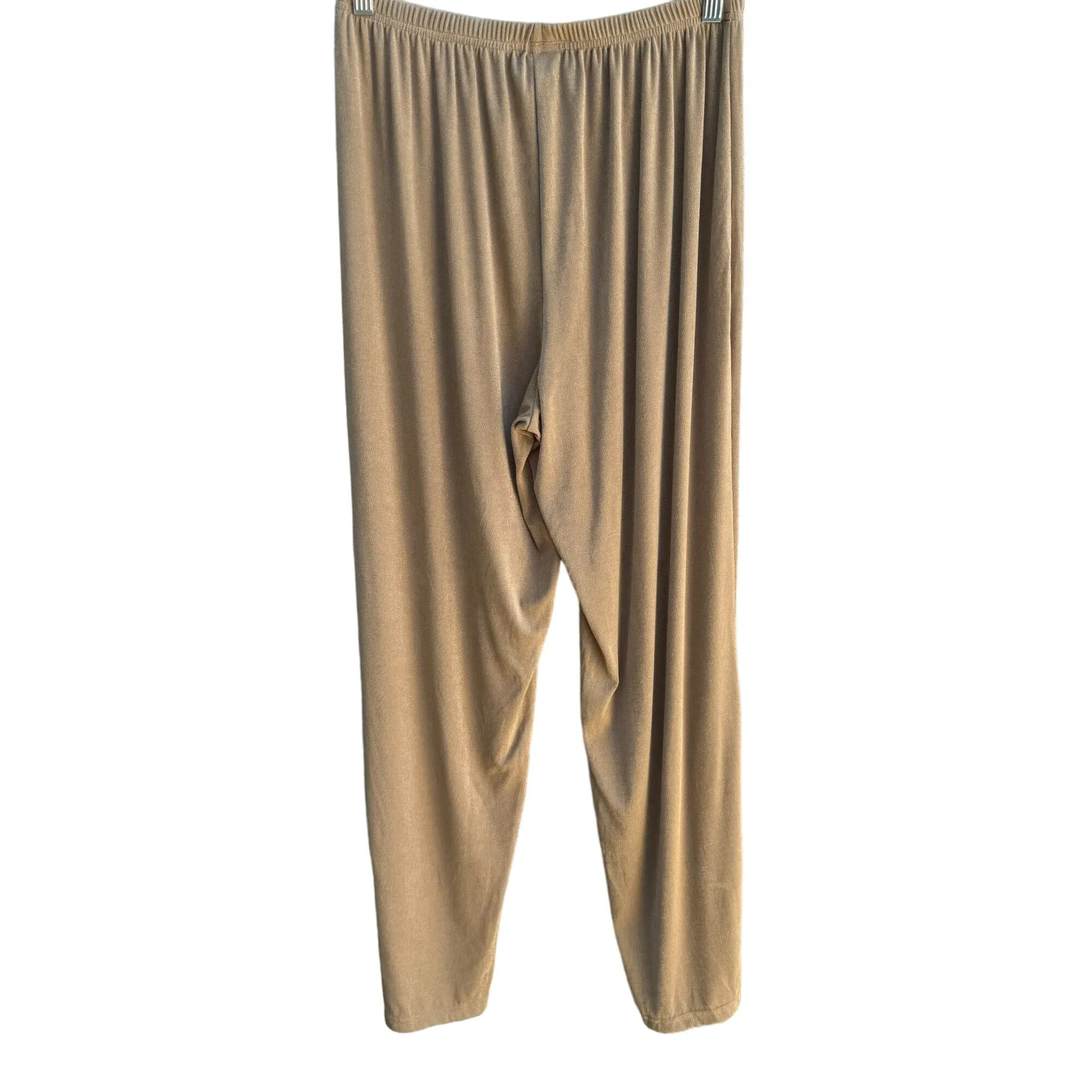 Carolyn Strauss Collection Womens Tan Gold Stretch Slinky Dress Pants - New - M