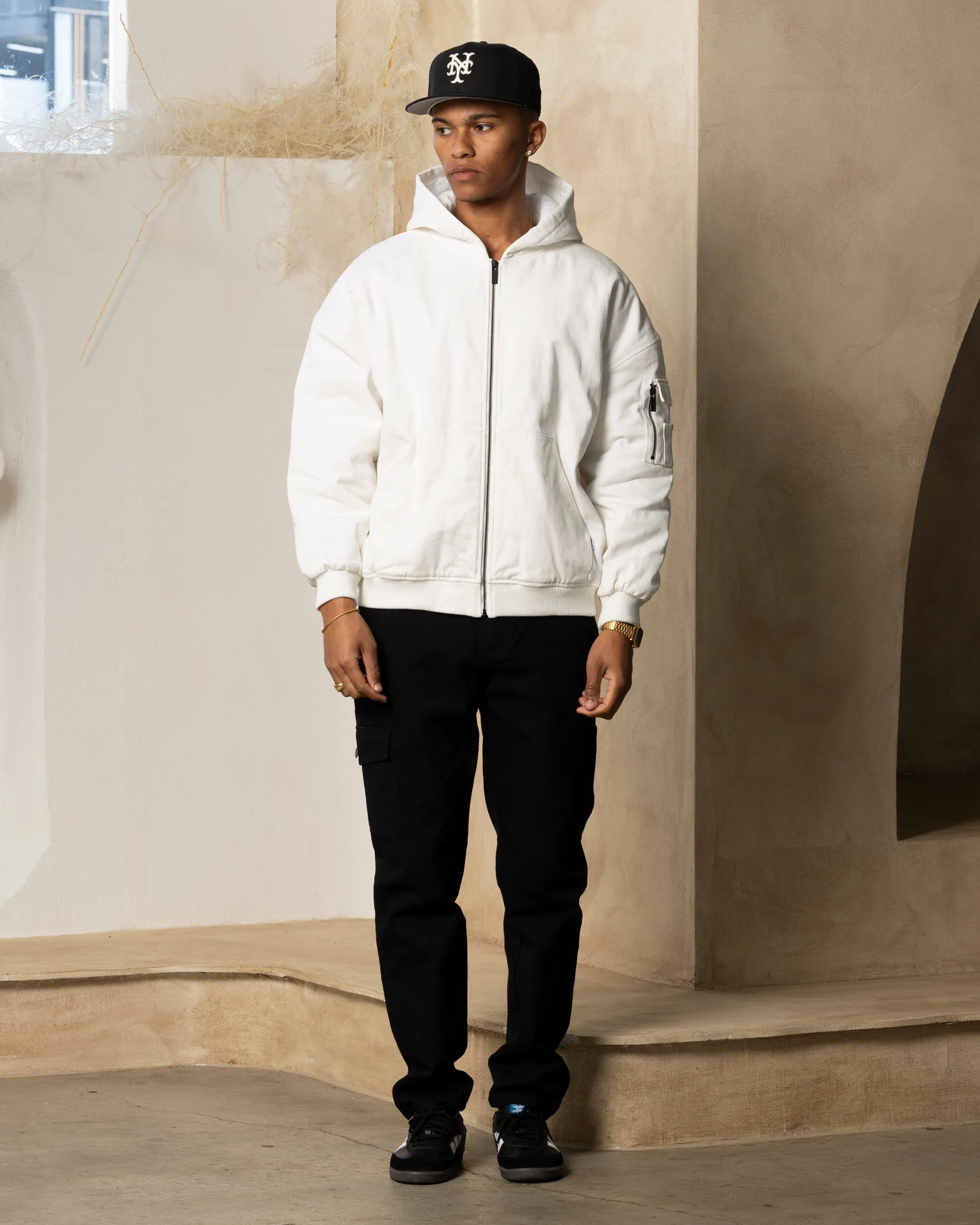 Carre Arch Work Bomber Jacket Off White