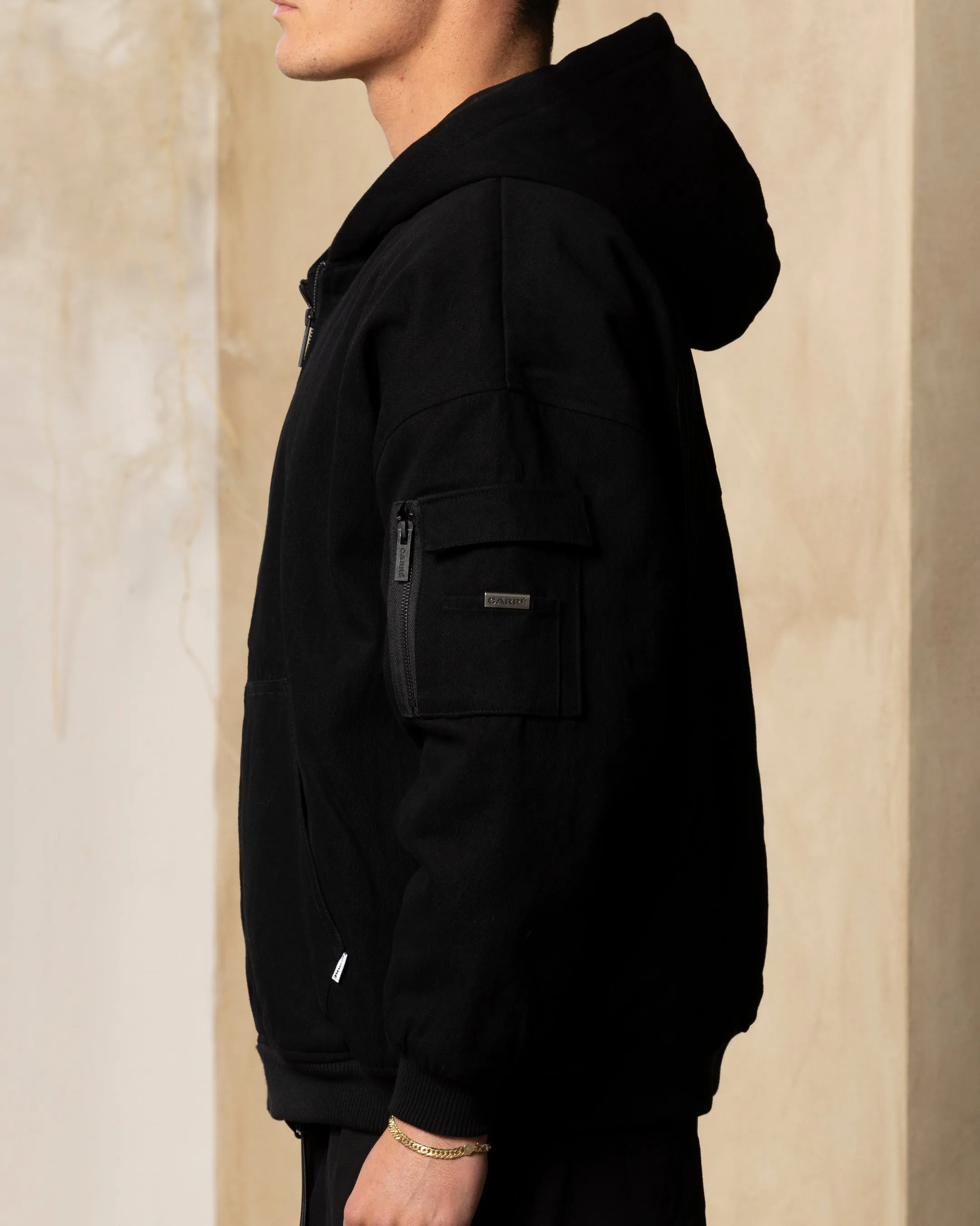 Carre Arch Work Bomber Jacket Washed Black