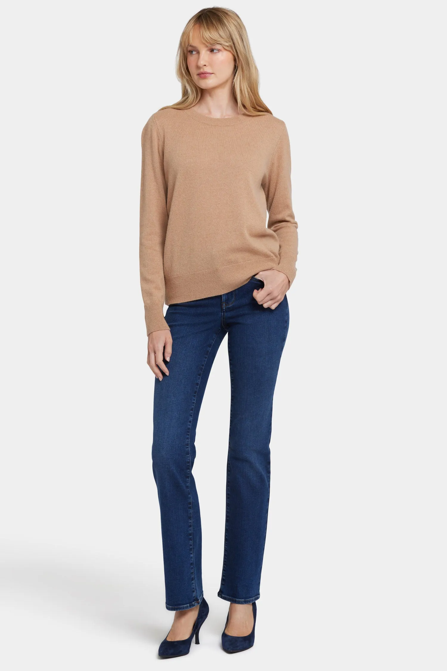 Cashmere Essential Crewneck Sweater - Tan