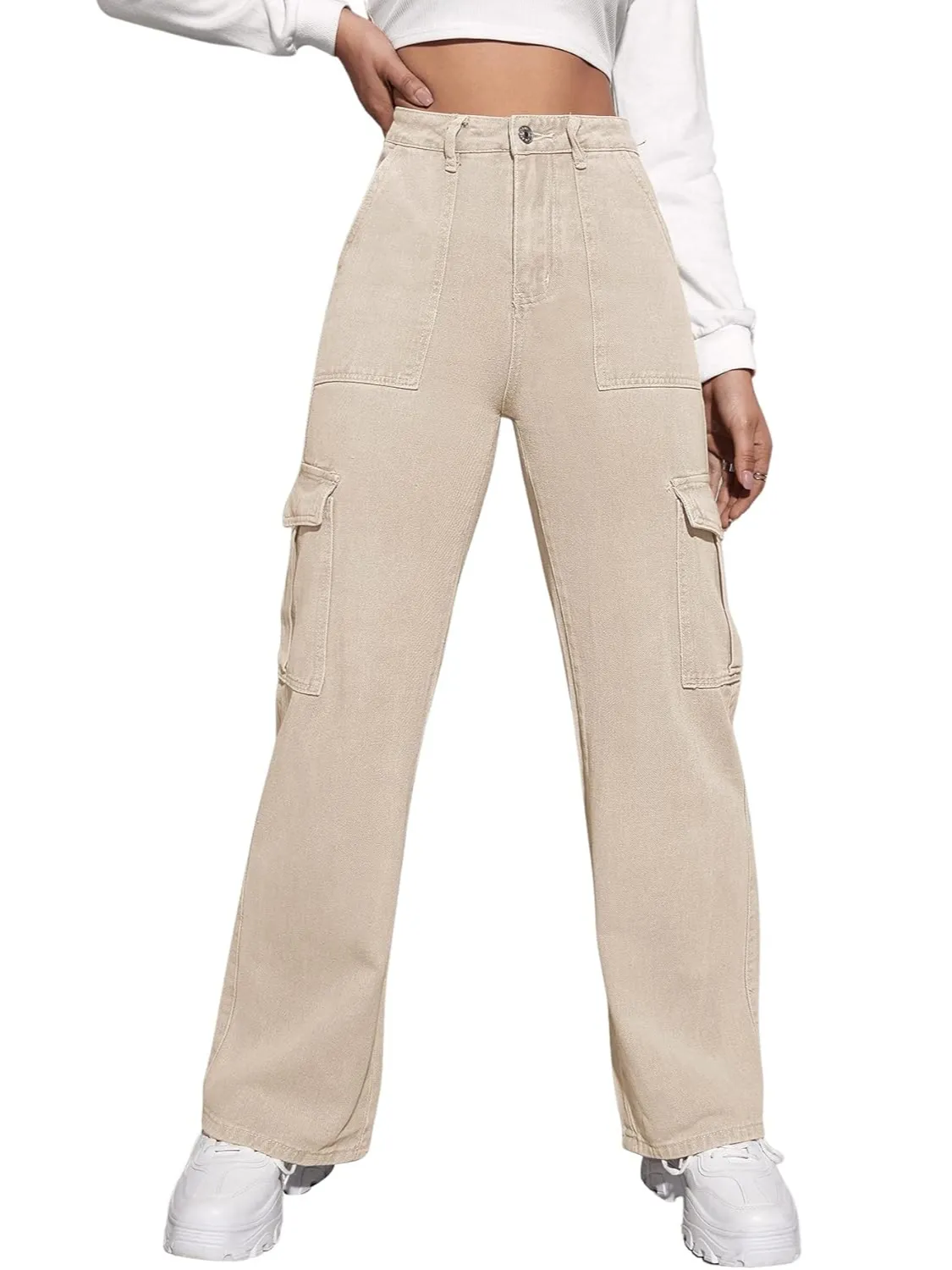 Casual Flap Pocket Denim Pant