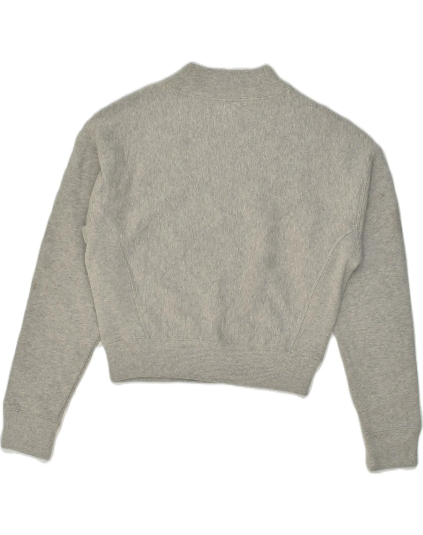 CHAMPION Womens Crop Sweatshirt Jumper UK 4 XS Grey Cotton