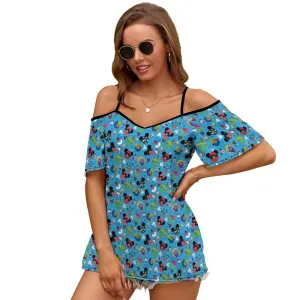 Character Donuts Women's Off-Shoulder Cold Shoulder Camisole Top