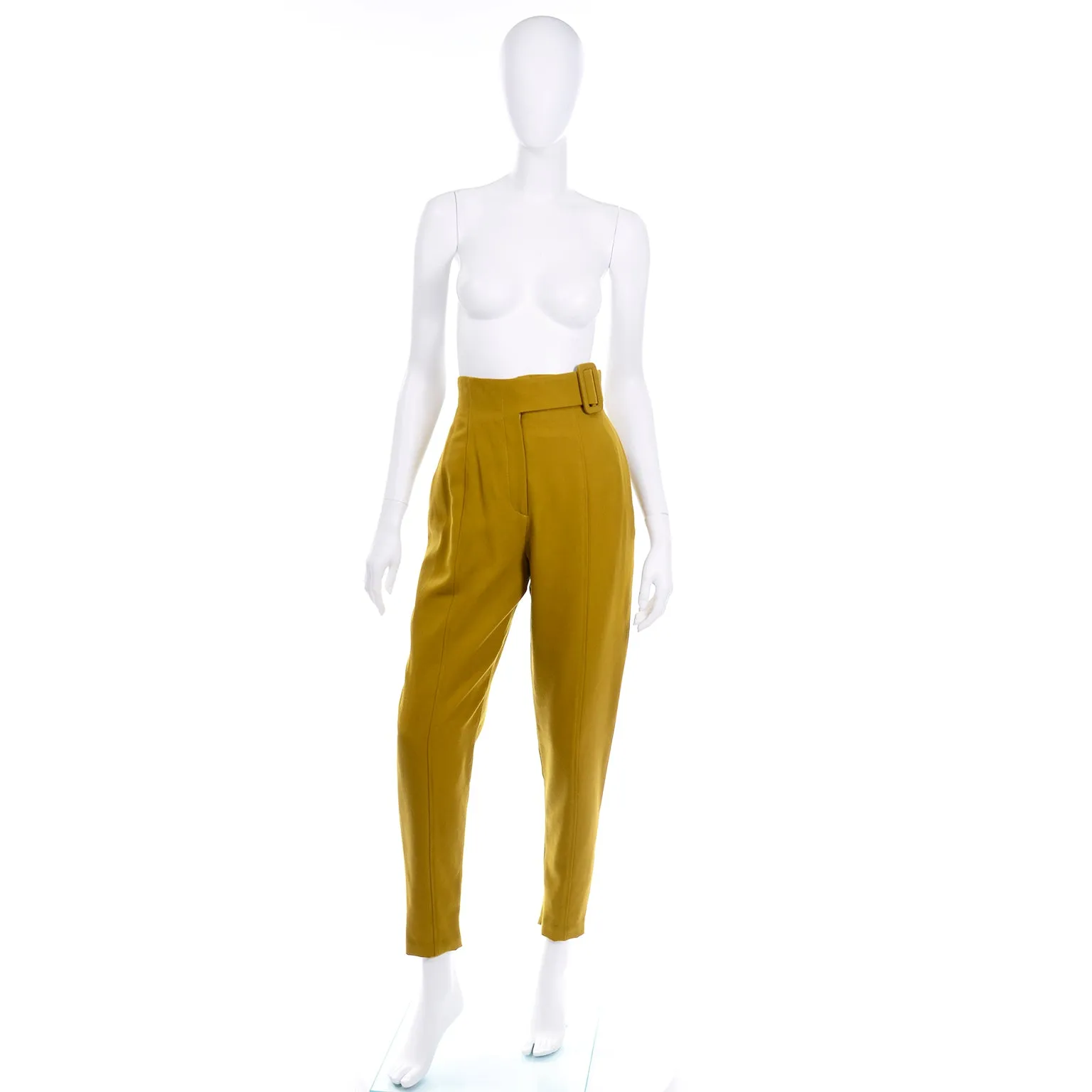 Charlotte Neuville Vintage 1980s High Waisted Mustard Pants