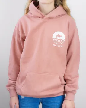 Childrens Dusty Pink College Hoodie - Camel Ski