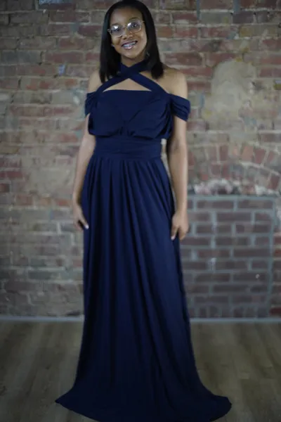 CHOIR Navy Tulle Maxi