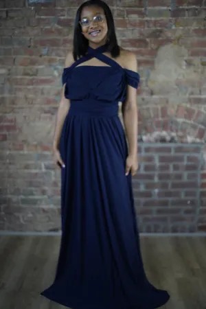 CHOIR Navy Tulle Maxi