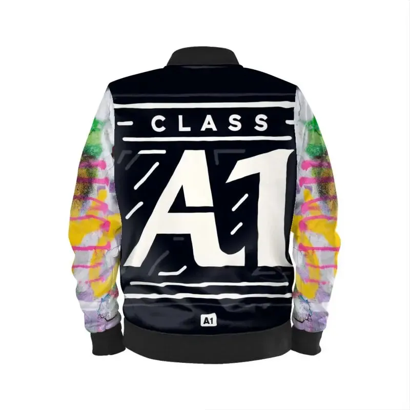 ClassA1 Reversible Men's Silk Bomber Jacket