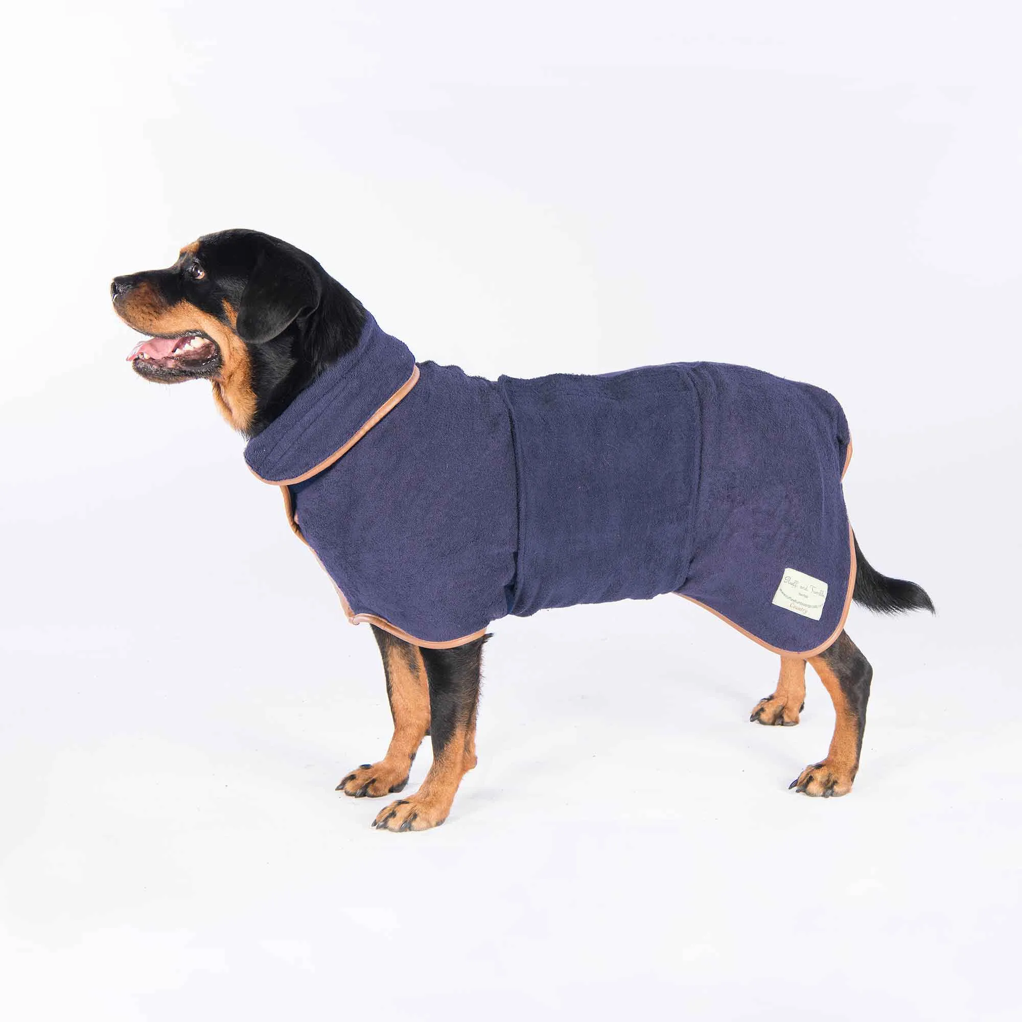 Classic Dog Drying Coat in Purple Heather by Ruff and Tumble