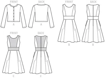 CLEARANCE • Butterick Pattern B6319 Misses' Cardigan and Pleated-Skirt Dress