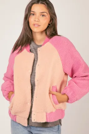 Color Block Jacket | Pink