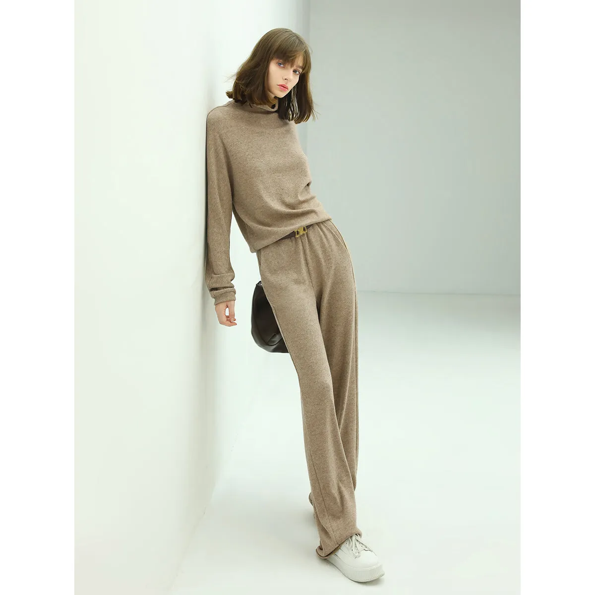 Comfortable Pull-On Lounge Pants Tan