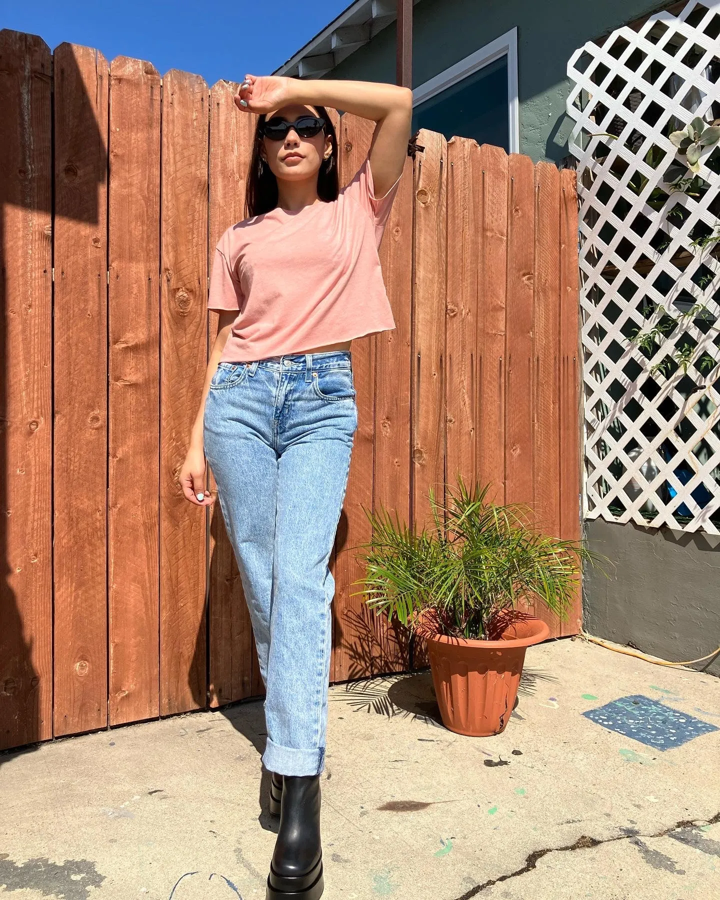 Cotton Blush Pink Crop Top