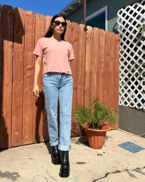 Cotton Blush Pink Crop Top