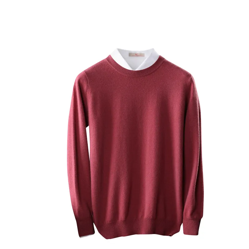 Crew-Neck Sweater ( Merino Cashmere Blended)