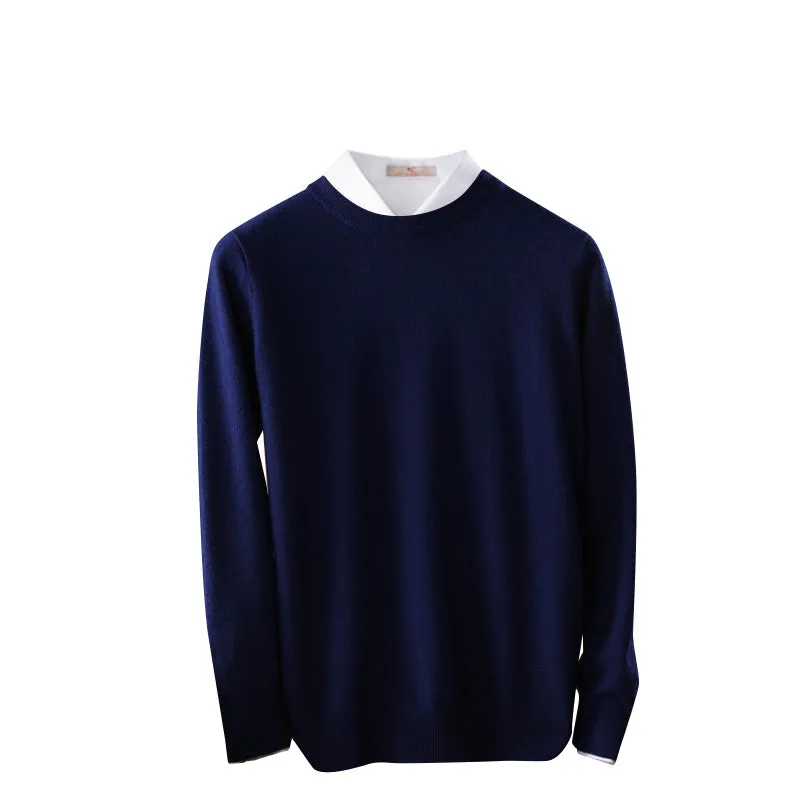 Crew-Neck Sweater ( Merino Cashmere Blended)