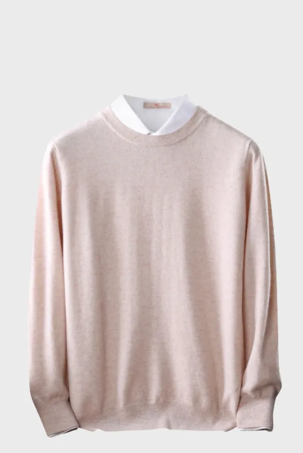 Crew-Neck Sweater ( Merino Cashmere Blended)