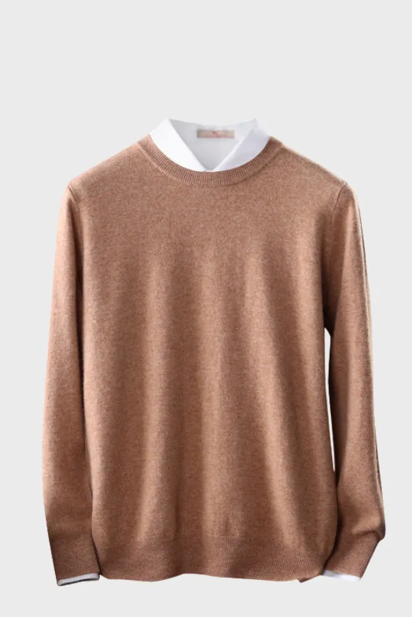 Crew-Neck Sweater ( Merino Cashmere Blended)