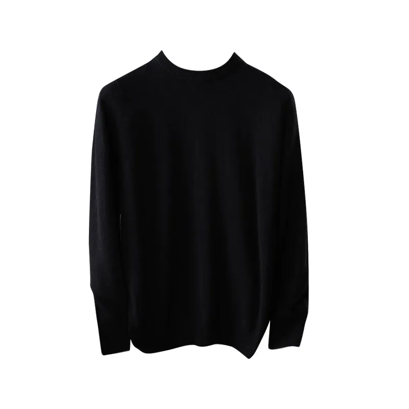 Crew-Neck Sweater ( Merino Cashmere Blended)