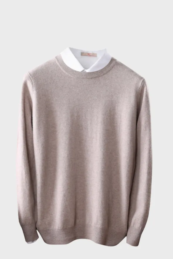 Crew-Neck Sweater ( Merino Cashmere Blended)