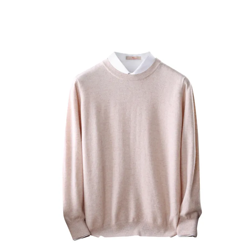 Crew-Neck Sweater ( Merino Cashmere Blended)