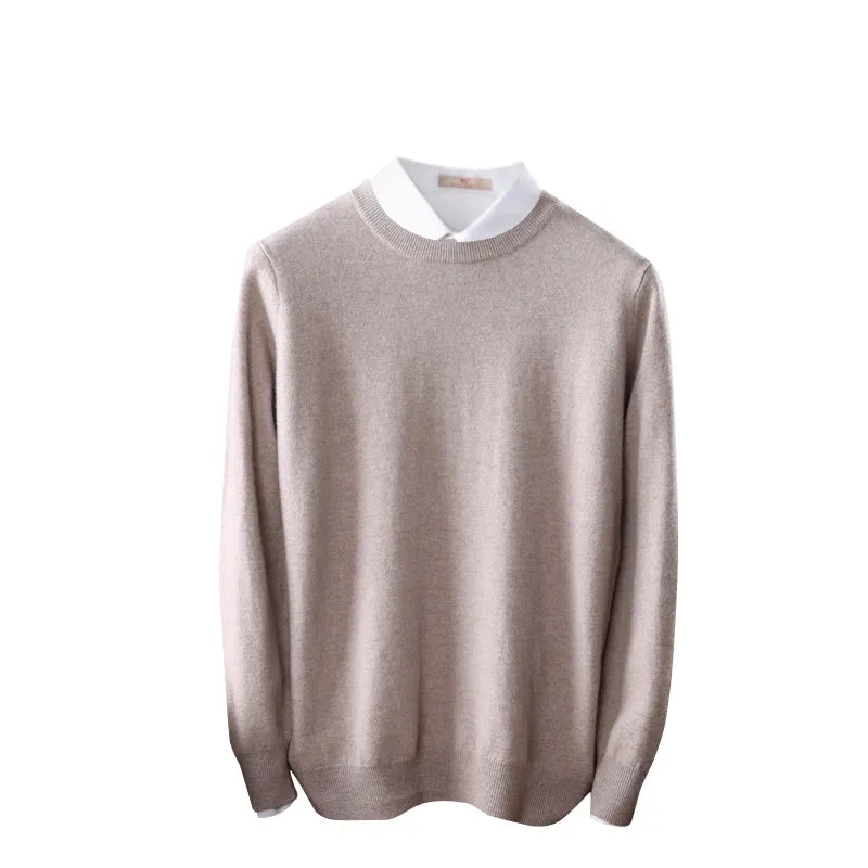 Crew-Neck Sweater ( Merino Cashmere Blended)