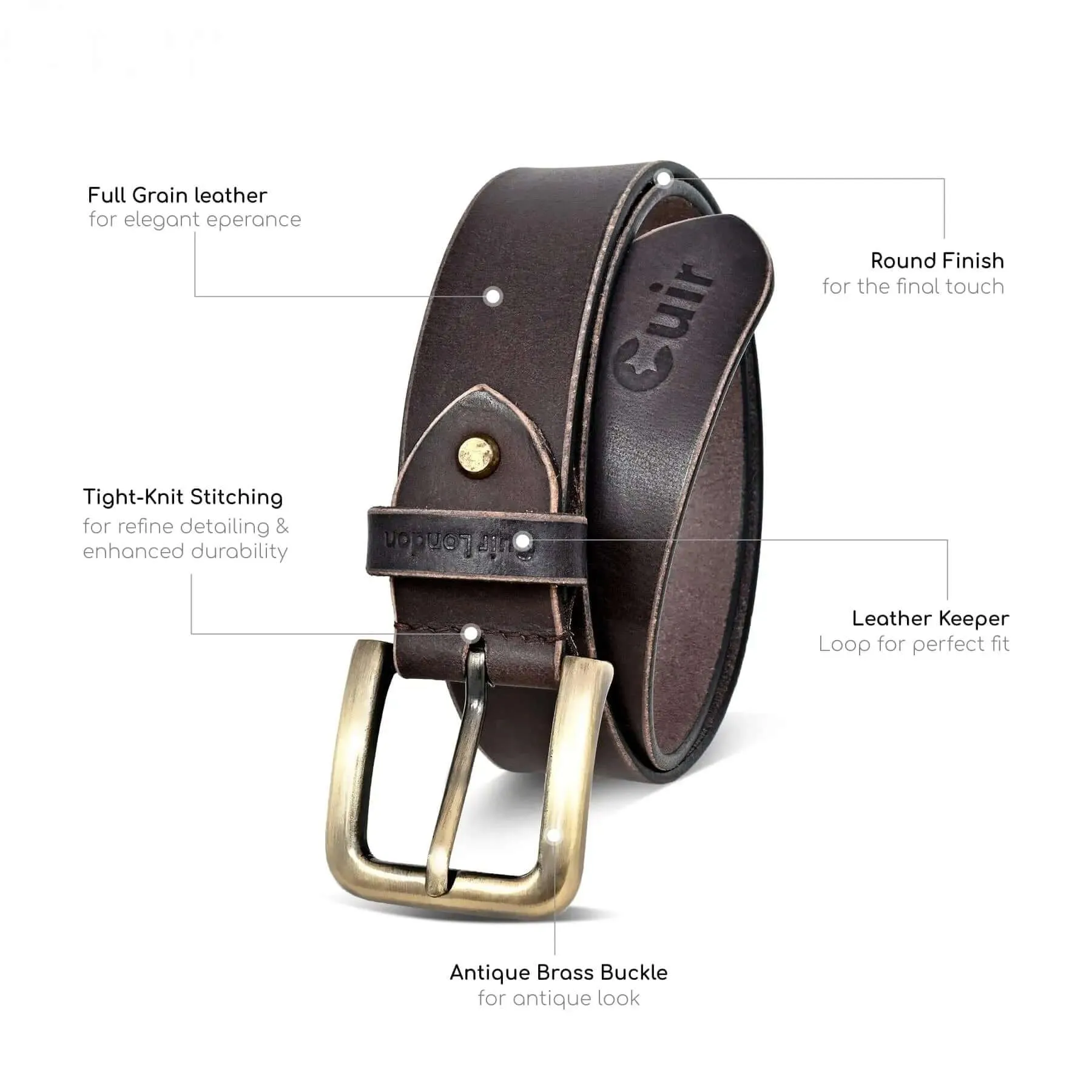 Cuir London Mens Leather Belt for Men – Life